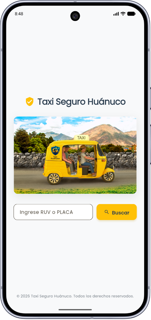 Captura de la Aplicación Taxi Seguro